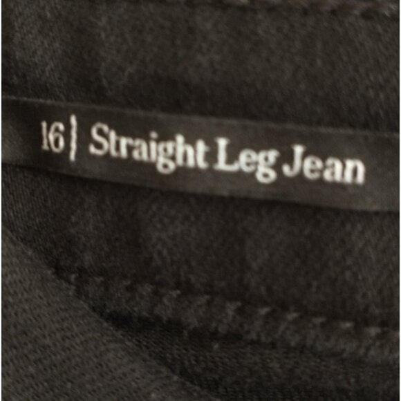 Talbots Women's Jeans Straight Leg High Rise Stretch Black Denim - 16 (38 x30.5) - Picture 4 of 8
